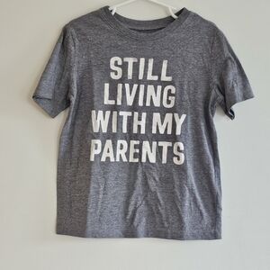 OshKosh Originals Still Living With My Parents Graphic T-Shirt in Gray, Size 6